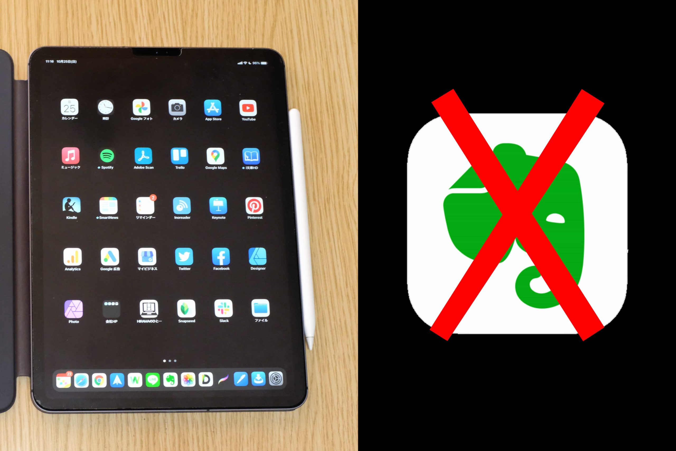 iPadのEvernoteアプリが悲しいくらい反応、動きが悪い話