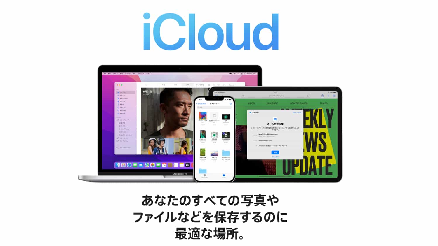 iCloud＋ 2TBストレージ（1,300円/月）