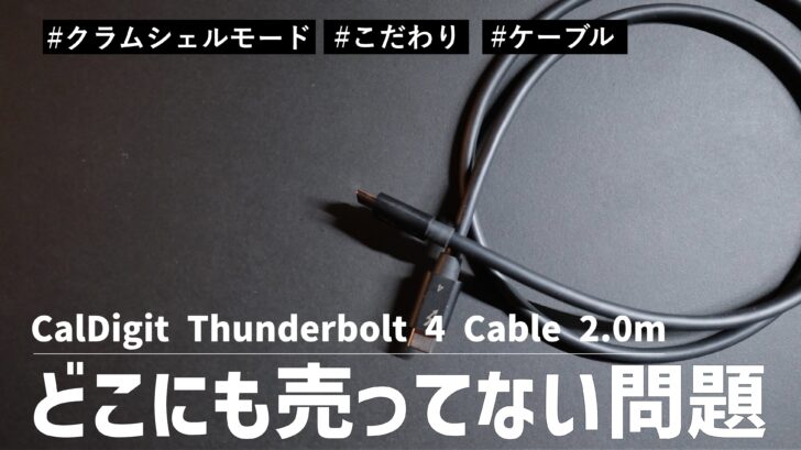 CalDigit Thunderbolt 4 Cable 2.0m がどこにも売って無くて泣きそうな件