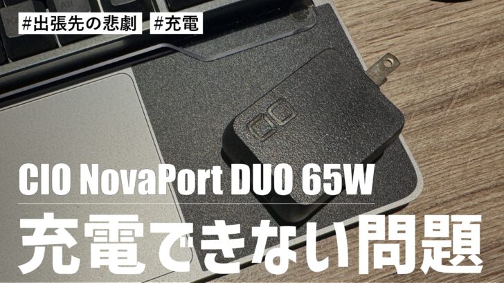 CIO NovaPort DUO 65W を使おうと思ったら”異音”と”充電できない”で絶望しました