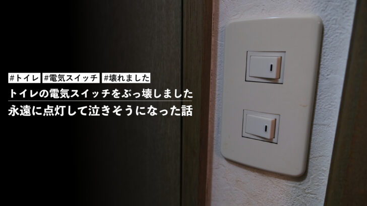 トイレの電気スイッチをぶっ壊しました。永遠に点灯して泣きそうになった話