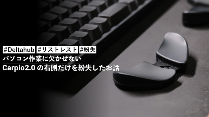 パソコン作業に欠かせない!Deltahub Carpio2.0 の右側だけを紛失したお話