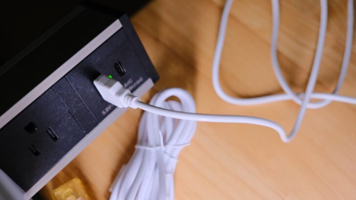 USB-Aで電源供給することができる
