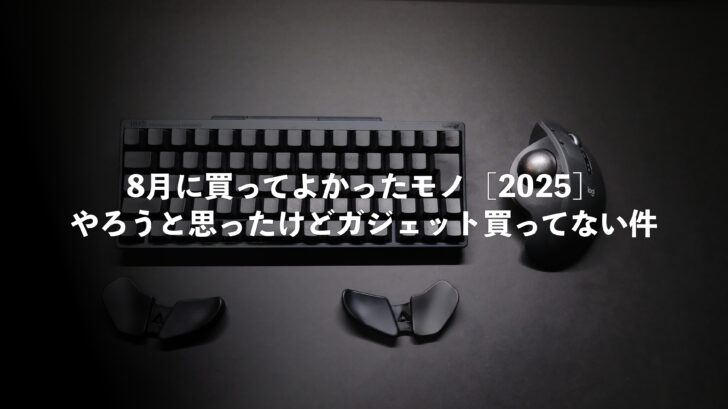 8月に買ってよかったモノ［2025］やろうと思ったけどガジェット買ってない件