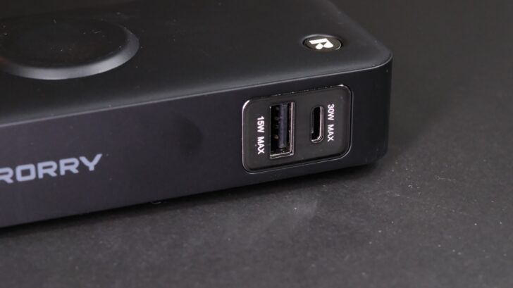 RORRY Lightning・USB-C巻取り式ケーブル内蔵10000mAhモバイルバッテリー 特徴