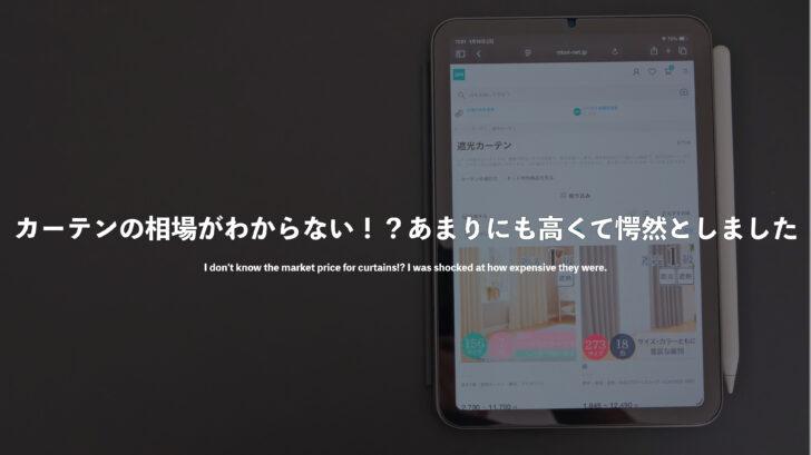 カーテンの相場がわからない!?あまりにも高くて愕然としました